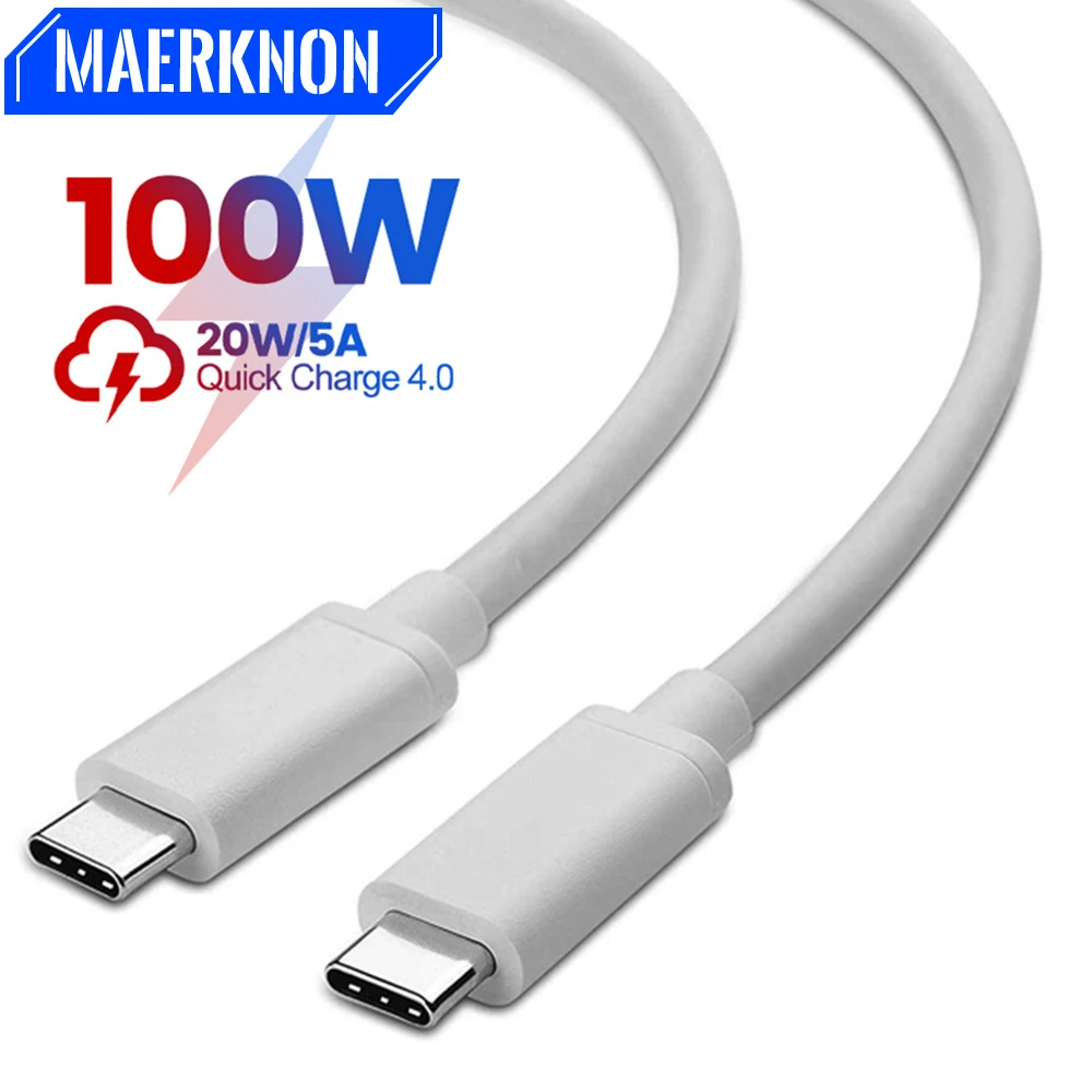 

USB C Cable To Type C Fast Charger Cable 100W For Samsung Xiaomi Huawei Macbook Wire Charging Cable TypeC Mobile Phone Data Cord