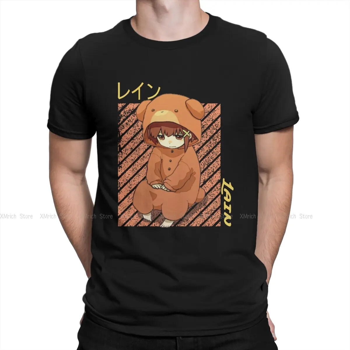 

Men Vintage Fitted Scoop T Shirt Serial Experiments Lain Anime 100% Cotton Clothing Funny O Neck Tees Gift Idea T-Shirts