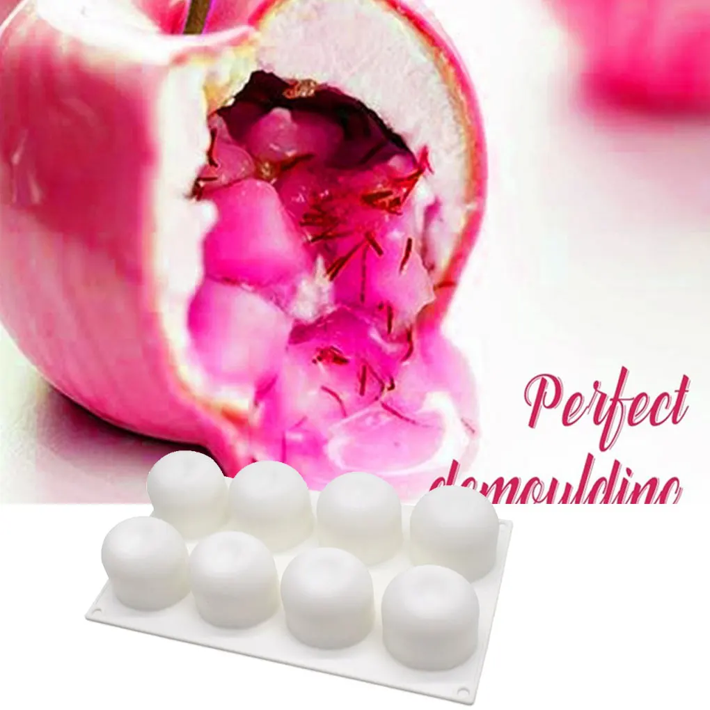 

8 ячеек, гибкая форма для торта, силиконовая форма в форме фруктов, инструменты для выпечки