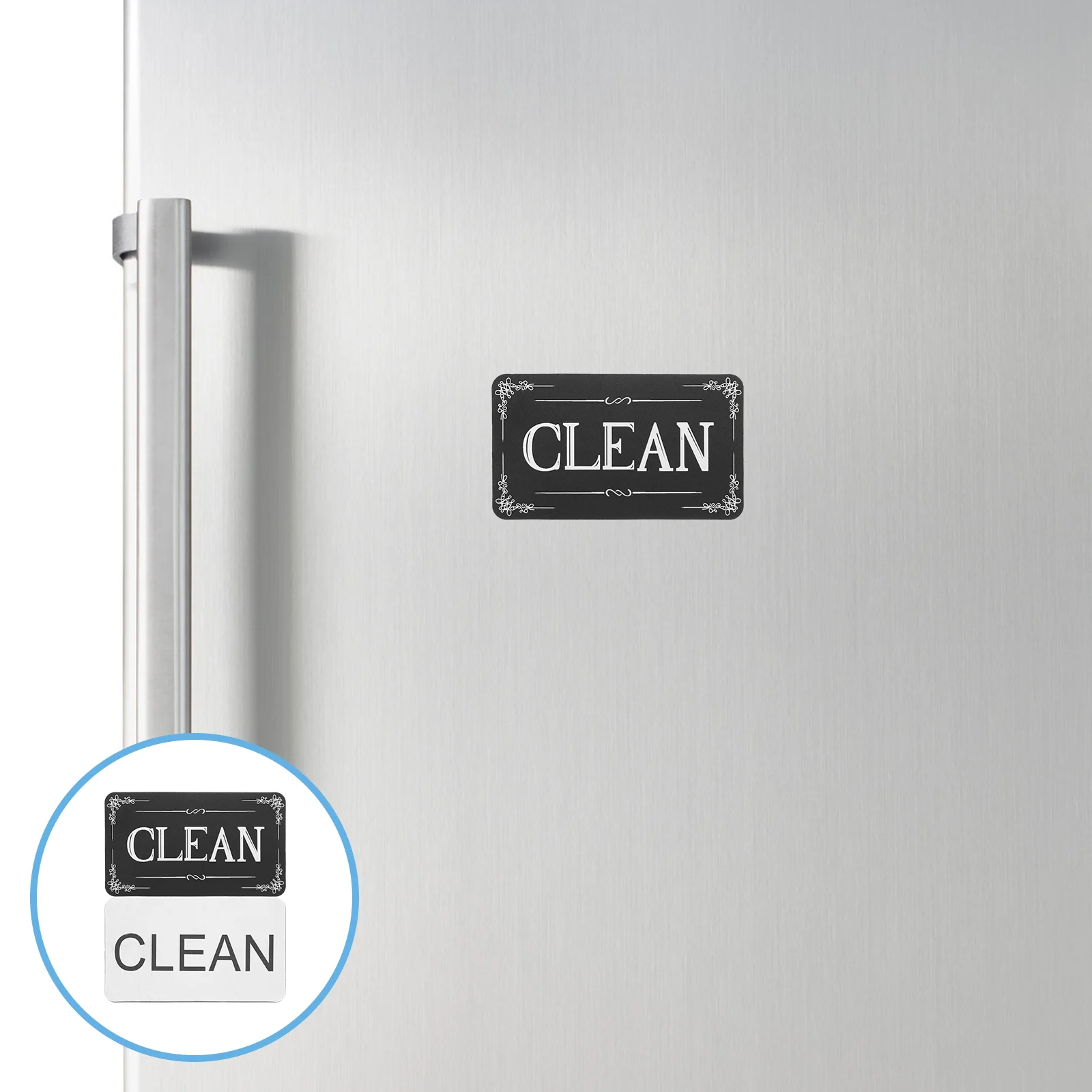 

2pcs Practical Washing Machine Replacement Clean And Dirty Dishwasher Magnet Dishwasher Clean Dirty Sign