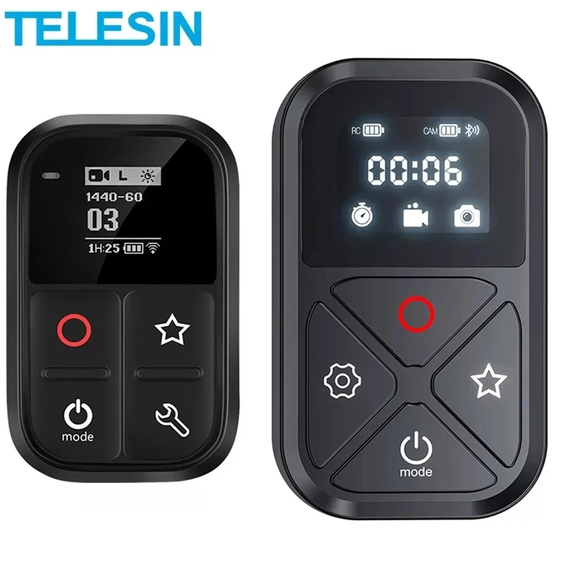 

TELESIN 80M Wifi Bluetooth Remote Control For GoPro 11 10 9 8 With Screen Display For Hero 11 10 9 8 7 6 5 4 Session GoPro Max