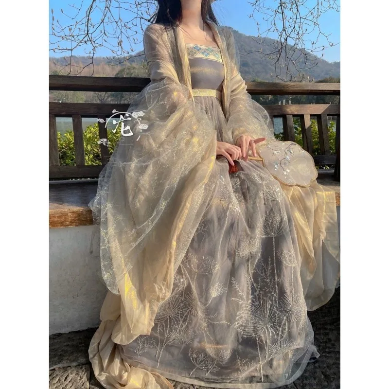 Женское платье Ханьфу COZOK полиэстер цветочное