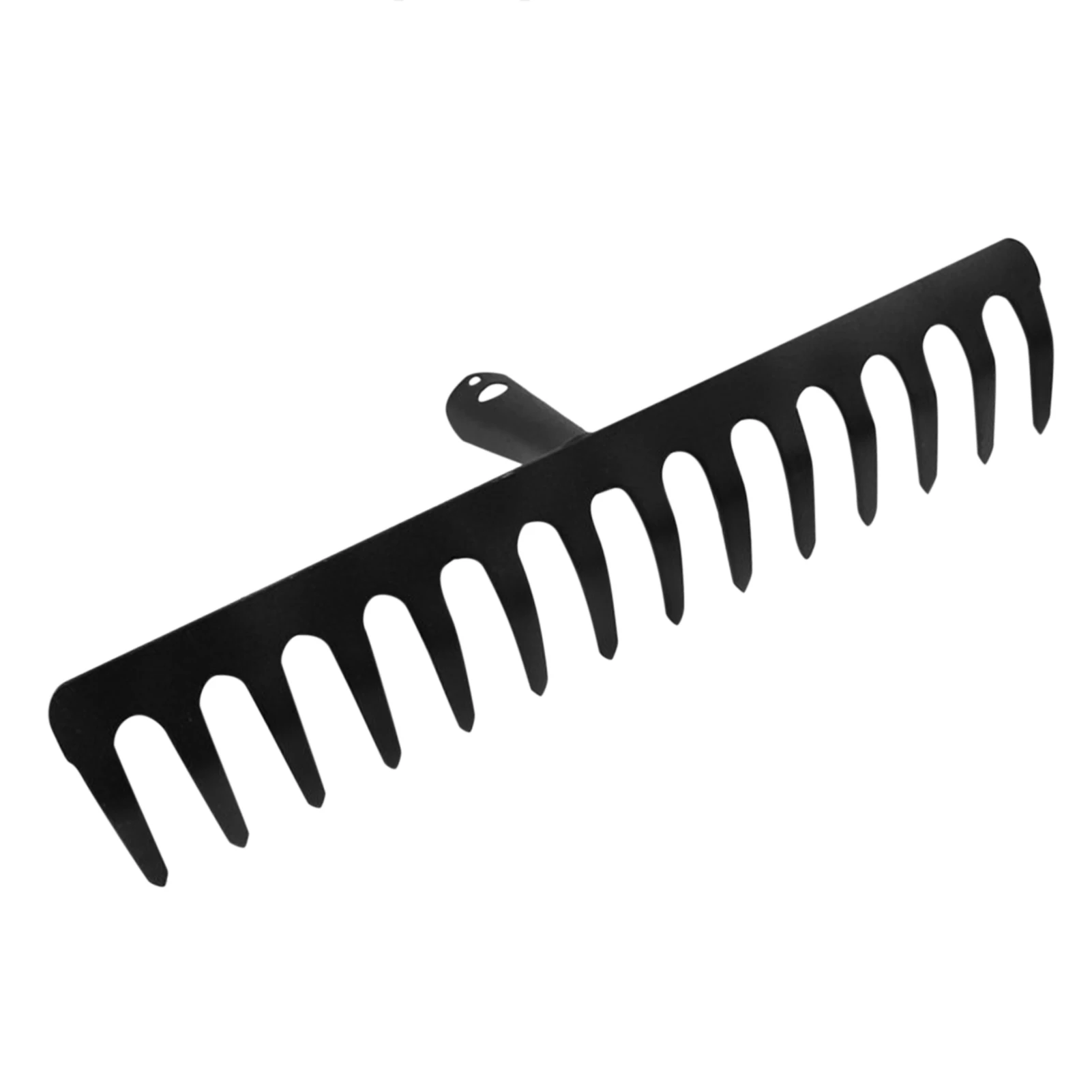 

14Tines Adjustable Lawn Steel Durable Without Handle Yard Hand Tool Traditional Garden Rake Cleaning Portable Soil Home
