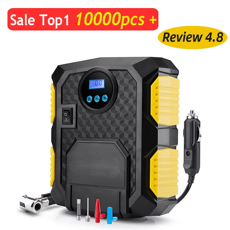 

Digital Tire Inflator DC 12 Volt Car Portable Air Compressor Pump 150 PSI Car Air Compressor for Car Motorcycles Bicycles