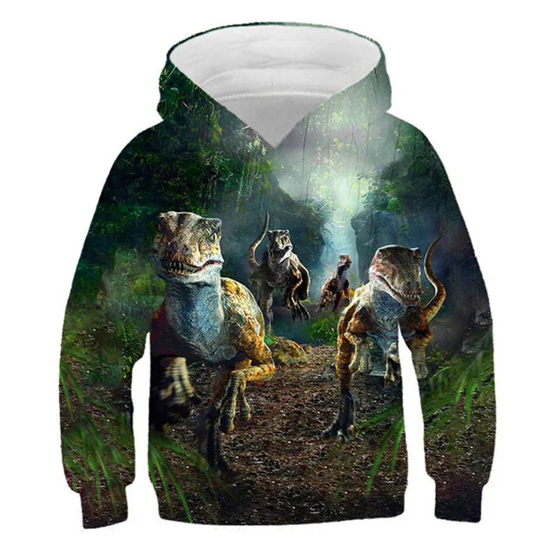 

3D printed animal dinosaur hoodie kids boy/girl autumn new style fashion loose long sleeve fit 4-14 years old kids hoodie