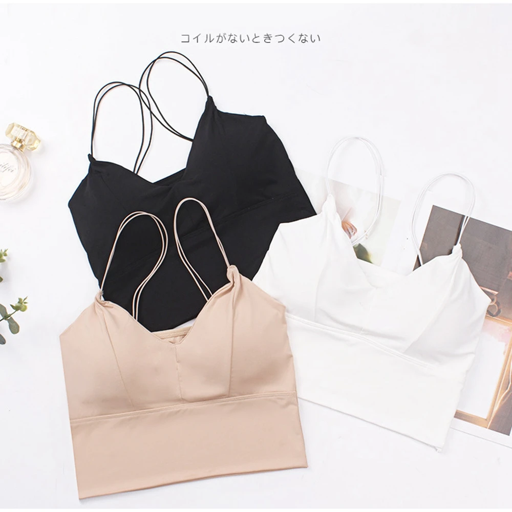 

Женские укороченные топы из вискозы, нижнее белье без косточек с эффектом пуш-ап, женское нижнее белье, спортивный бюстгальтер с подушечкам...