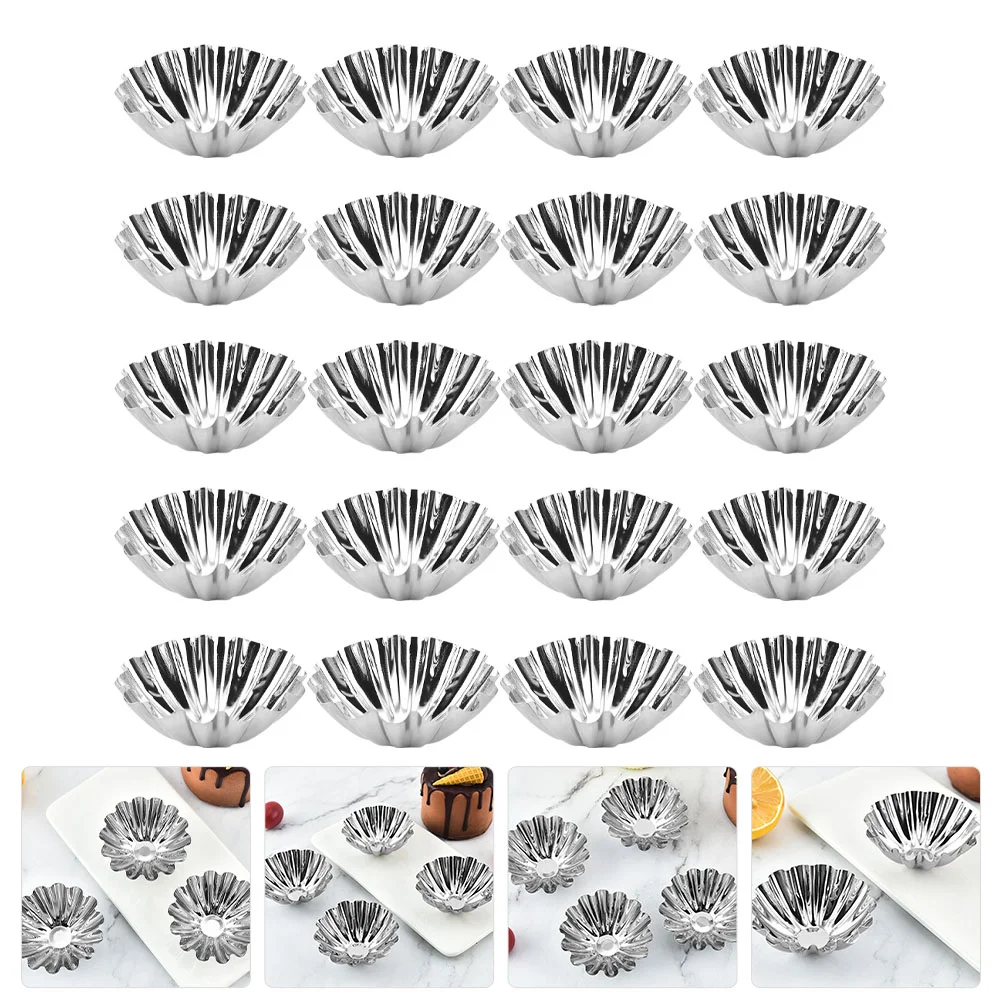 

Tart Molds Egg Muffin Baking Pan Pudding Cake Cupcake Mini Cups Non Stick Pie Stainless Moulds Steel Mold Reusable Cookie Tray
