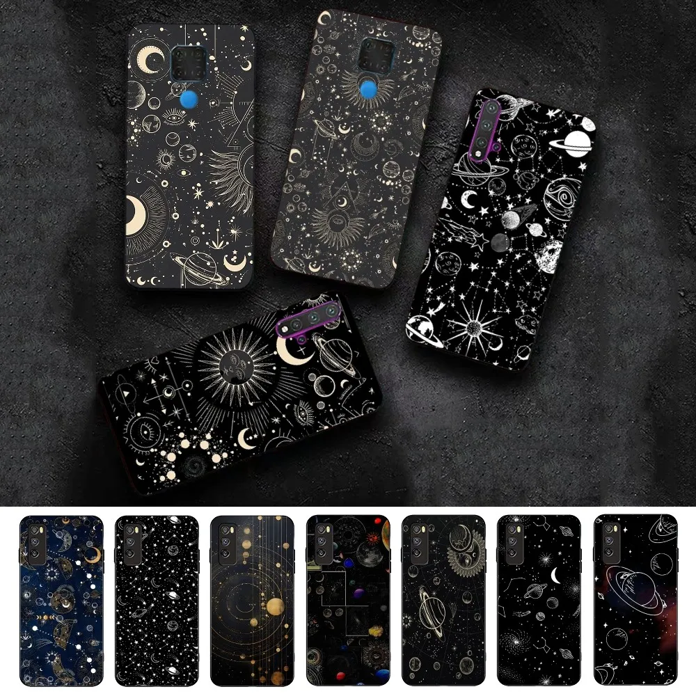 

Sky Space Planet Moon Stars Phone Case For Huawei Mate 10 20 30 40 50 lite pro Nova 3 3i 5 6 SE 7 pro 7SE