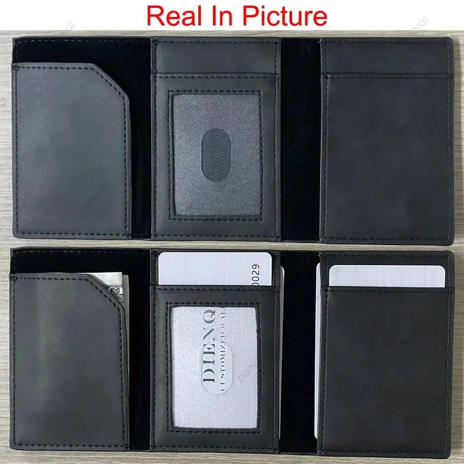 Фото OUIO RFID-кошелек для кредитных карт, мужской держатель для банковских карт, алюминиевый металлический футляр, тонкий минималистичный кошелек, кошелек для монет, умные кошельки для мужчин №5