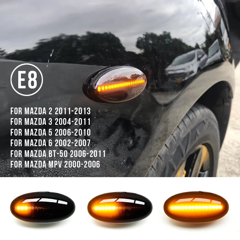 

LED Side Marker Turn Signal Light For MAZDA 2 3 5 6 BT-50 MPV Dynamic Repeater Sequential Indicator Lamp Blinker