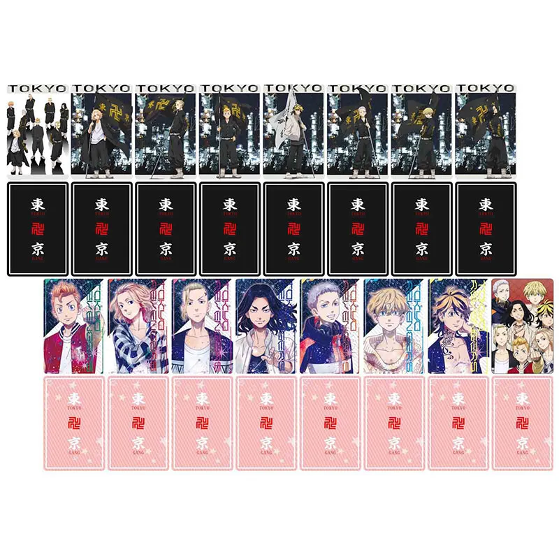 

8Pcs/set Anime Tokyo Revengers Photocards Figures Small Card Hanagaki Takemichi Paper Double Side Post Cards For Fans Gifts