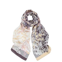 100spring summer twill silk scarf women print shawl square scarves for women bandanas 45cm 170cm high end silk scarves