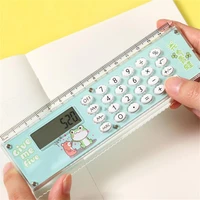 creative mini multifunctional pocket size 8 digits battery powered ruler calculator for study ruler calculator angle ruler