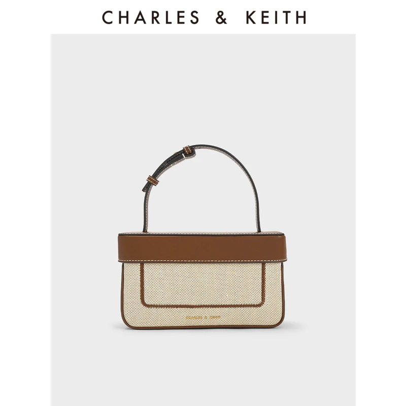 

Новое поступление на весну 2023, Женская винтажная цветная Лоскутная сумка CHARLES & KEITH через плечо, маленькая квадратная сумка, женская сумка