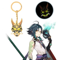 game genshin impact keychain cosplay prop anime luminous enamel accessories brooch jewelry