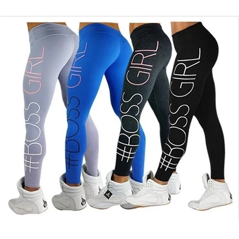 

1pc Tightening Leggings Women Leggins Female Elastic Pant Capri Women Fitness Leggings Letters Print Slim Trouser