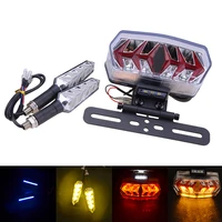 1 set universal motorcycle tail light indicator with turn signal light led flowing water flashing blinker motocross accessories