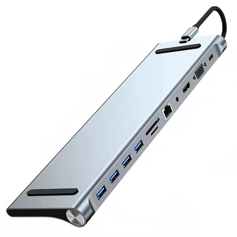 

Адаптер USB Type-C 11 в 1, USB-разветвитель 3,0, 4K, HDMI