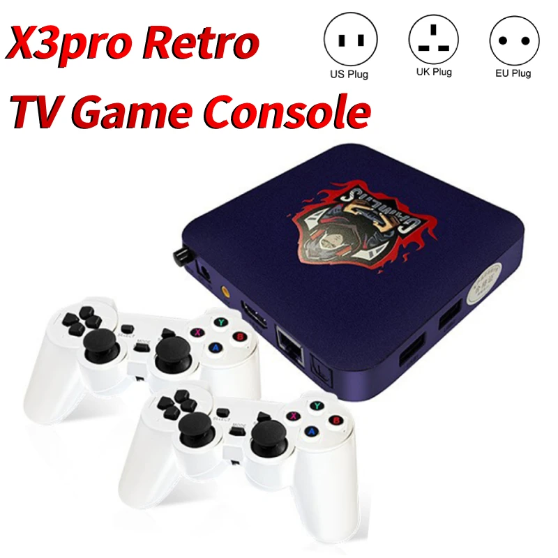 

Игровая консоль X3pro с двойной системой, беспроводной геймпад, контроллер, выход 4K HD, домашний аркадный проектор, компьютер для Android