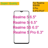 10pcslot for oppo realme 5 5i 5s touch screen front outer glass panel lens for realme 5 pro lcd front glass with oca glue