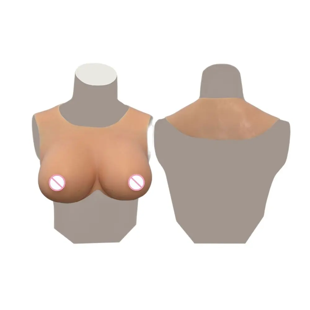 

Silicone Breast Forms Bodysuit BCDEG Huge Fake Boobs Plate Shemale Drag Queen Crossdress Transvestite Cosplay Nipple Shake