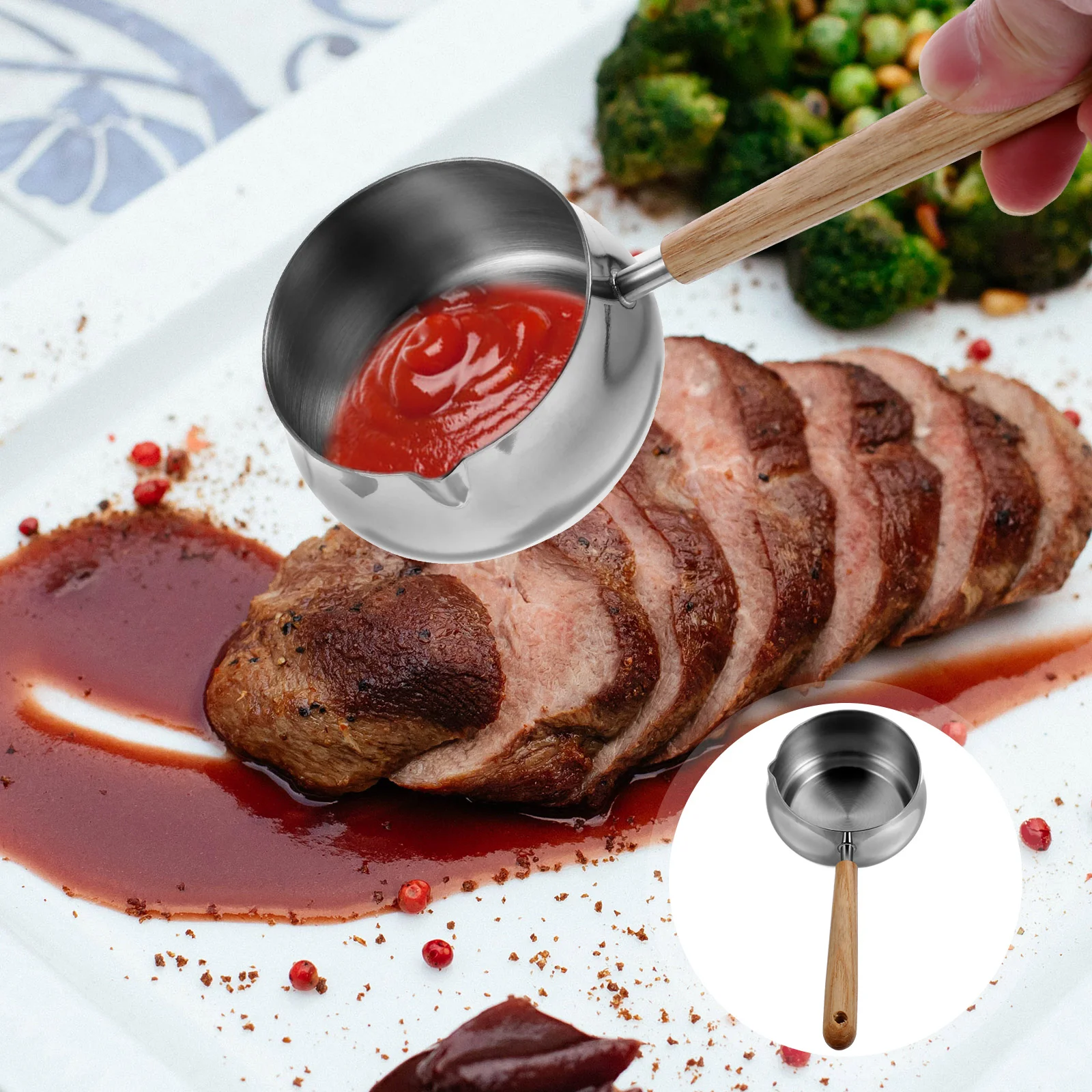 

Japanese Yukihira Pot Stainless Steel Sauce Cup Granny Chocolate Espresso Shots