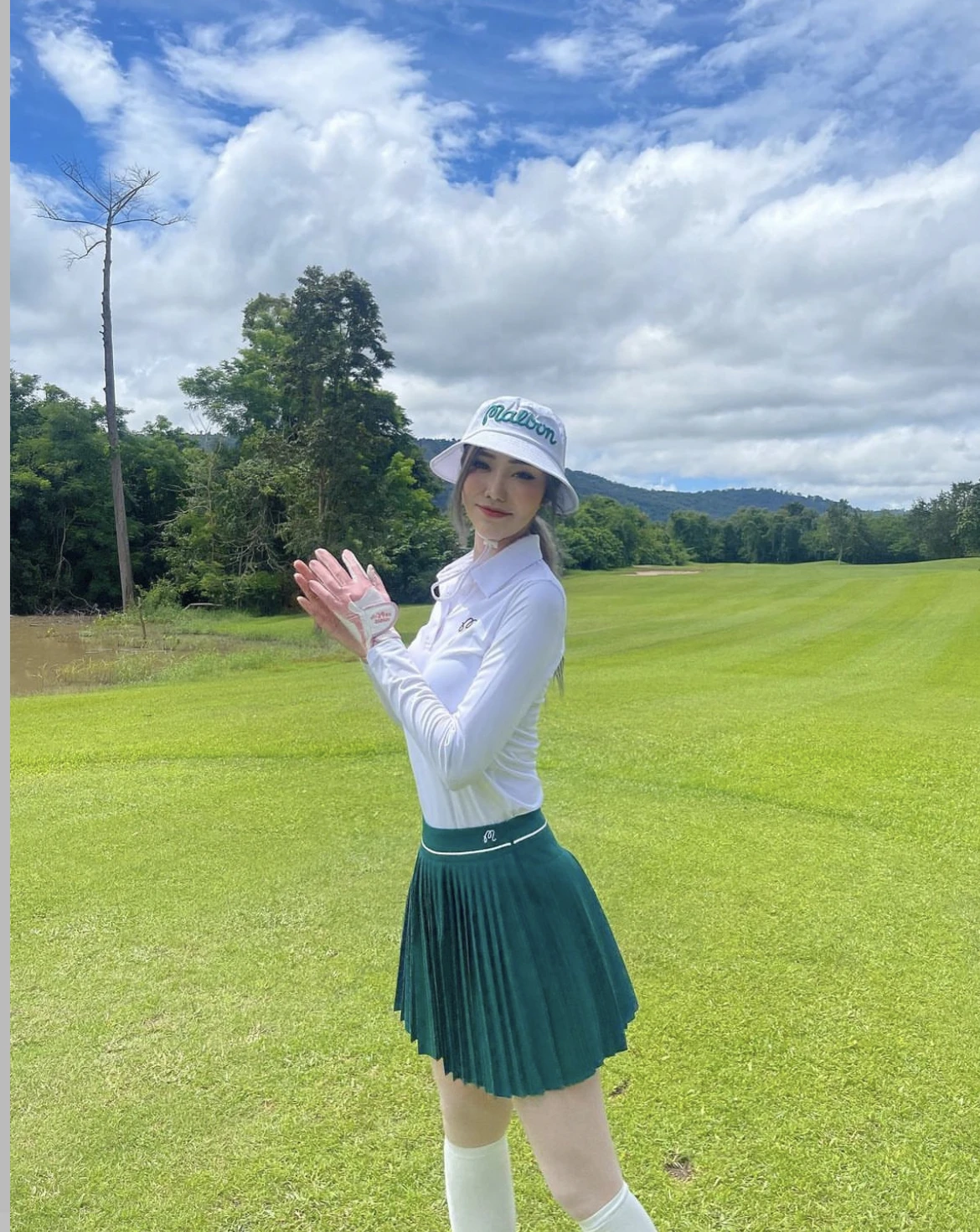 The new golf cap of men's and women's outdoor sun embroidery fisherman hat