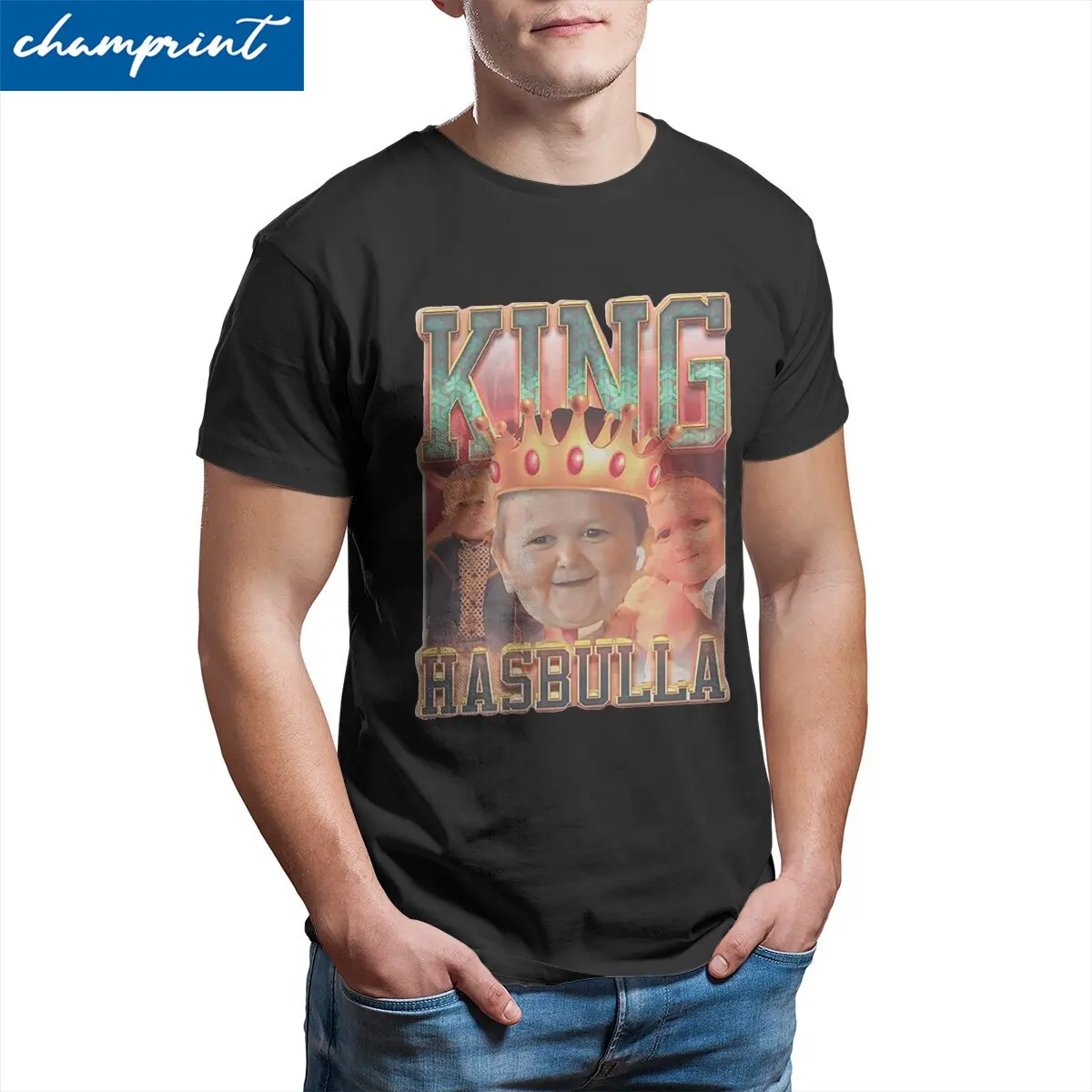 

Kawaii Hasbulla T-Shirts for Men Funny Russia Blogger Vintage 100% Cotton Tees Crewneck Short Sleeve T Shirt New Arrival Clothes