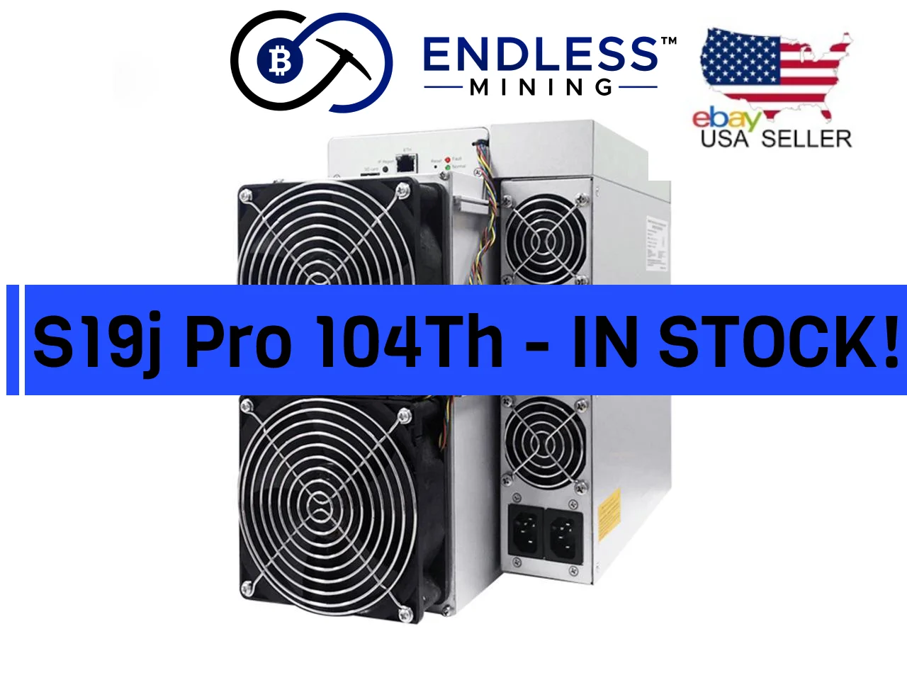 

Hot Discounted BRAND NEW BITMAIN ANTMINER S19j Pro - 104TH - US Seller! S19j version!Opens in a new window or tab Brand New