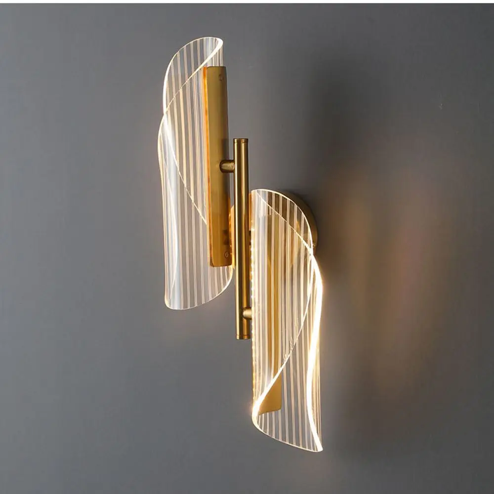 

Modern Style Acrylic Streamer Wall Lamp Single Head &Double Head Living Room Background Wall Light Aisle Staircase Lamp