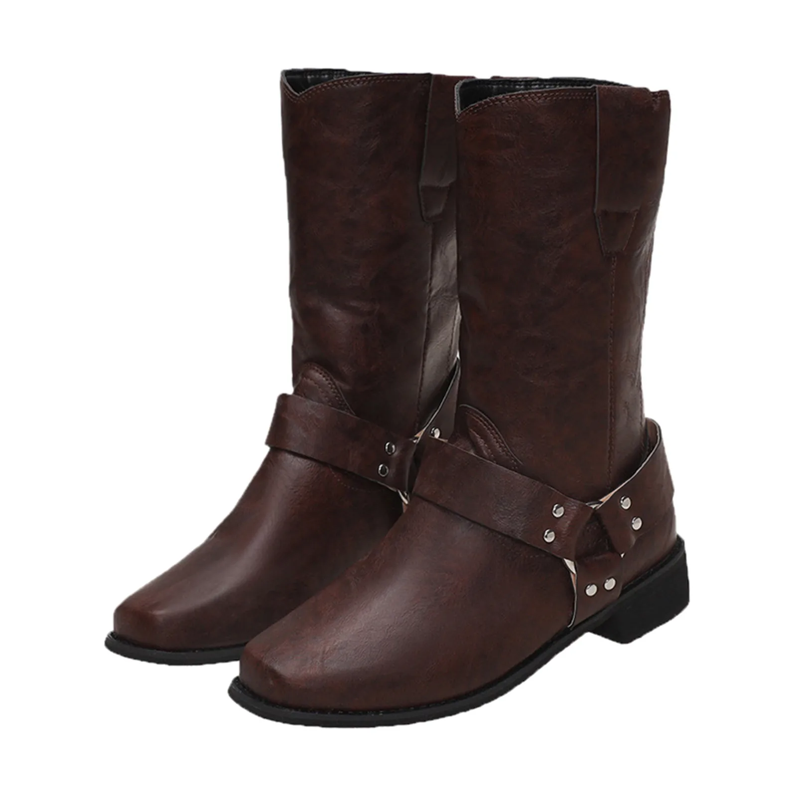 Женские ботинки в стиле ретро на высоком каблуке