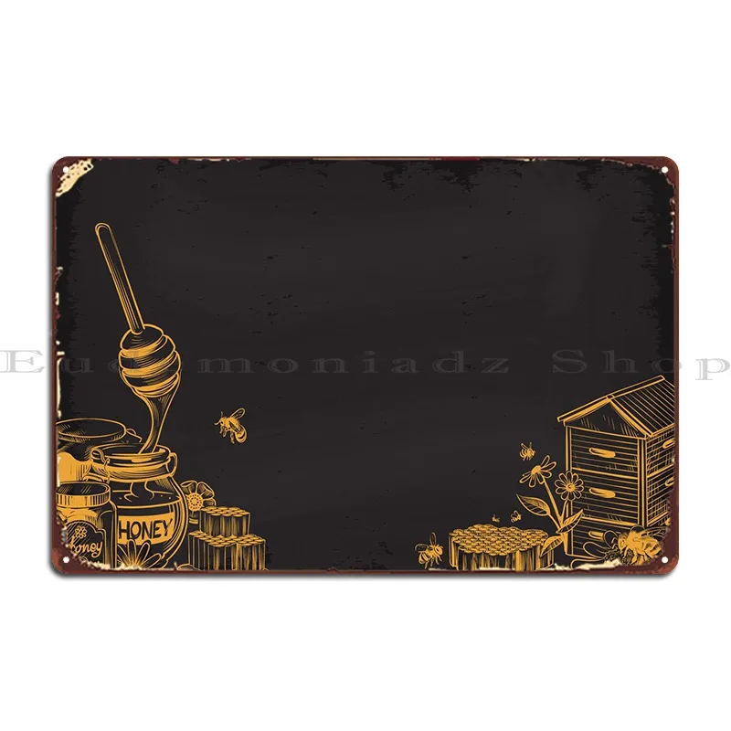 

Honey Blackboard Menu Metal Plaque Poster Party Bar Cave Cinema Customize Wall Decor Tin Sign Poster