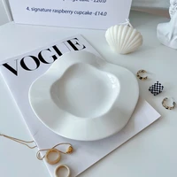 creative wave edge white ceramic plate storage tray tray jewelry food photo props