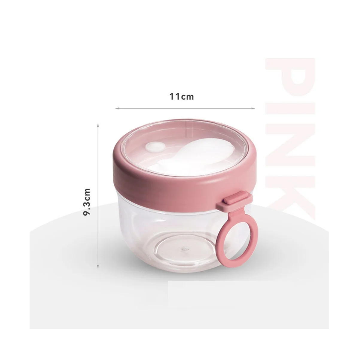 Контейнеры для ночного овса с крышкой и ложками 2 шт. 20 унций портативных