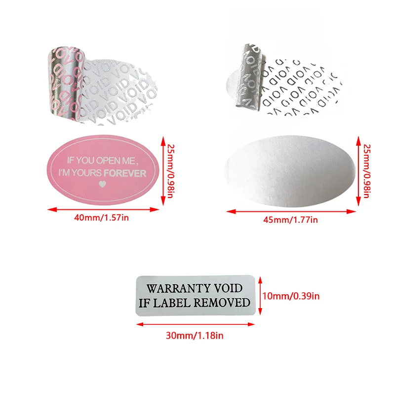 100 шт. гарантийная защитная наклейка печать хрупкая бумага защита от