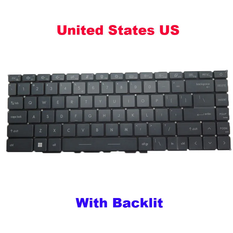 Клавиатура для ноутбука с подсветкой US IT KR CA GR FR NE SW BE MSI Delta 15 MS-15CK A5EFK MS15CK 6 ' серая
