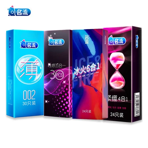 24/30 Шт. Ультратонких Долговечных Презервативов Из Натурального Латекса, Многофункциональные, Не Оставляющие Следов
