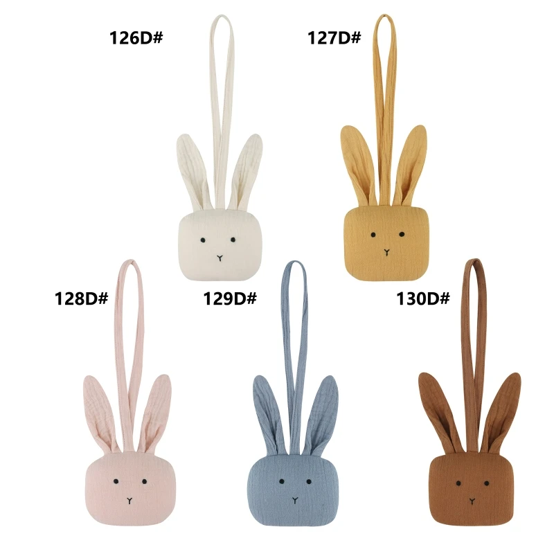

Handmade Baby Pacifier Clip Bunny Pendant Infant Newborn Pacifier Chain Silicone Nipple Hanging Soother Holder Decor X90C