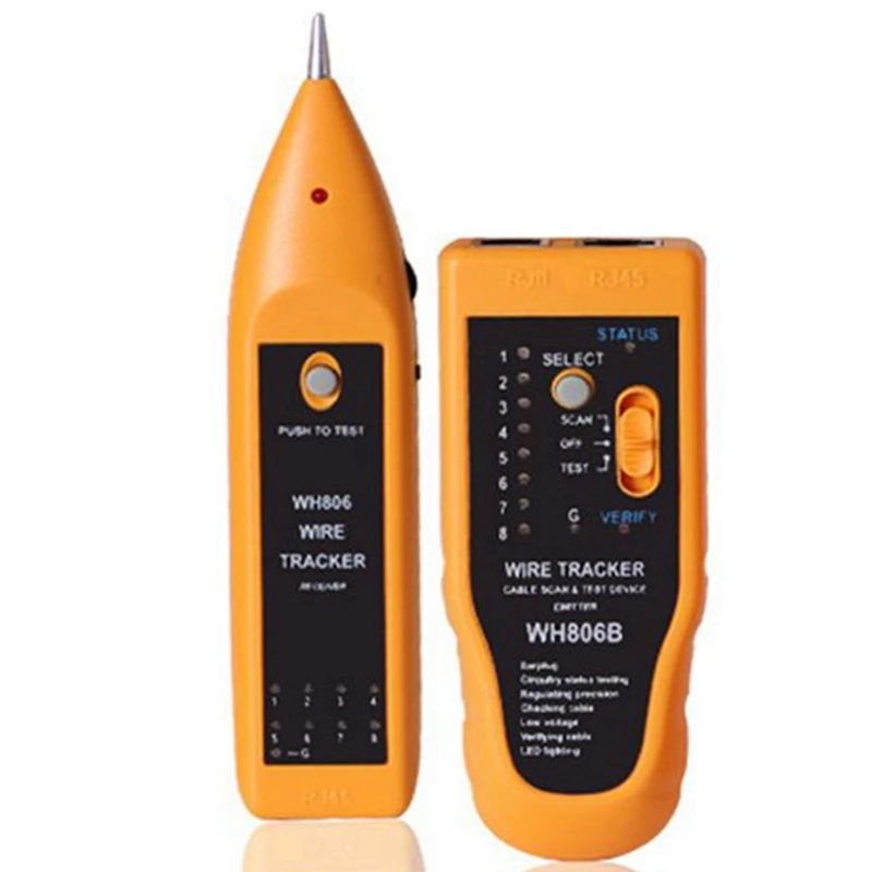 

WH806B Telephone Wire Tracker Network Cable Tester For Cat5 Cat5e Cat6 RJ45 RJ11, Electrical Line Finding Testing
