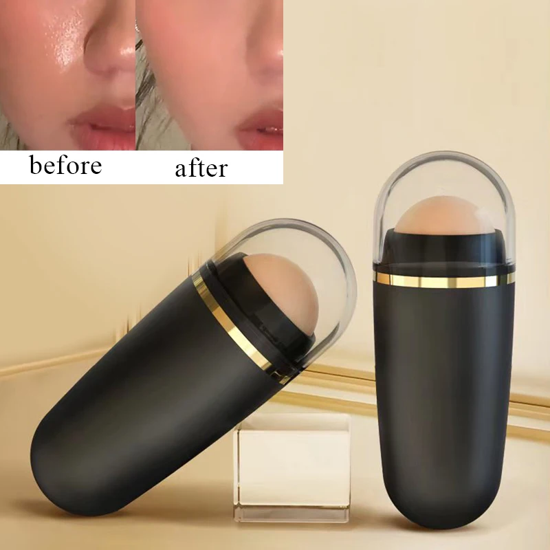 

1pcs Face Oil Absorbing Roller Skin Care Tool Volcanic Stone Oil Absorber Washable Facial Oil Removing Care Skin Makeup Tool