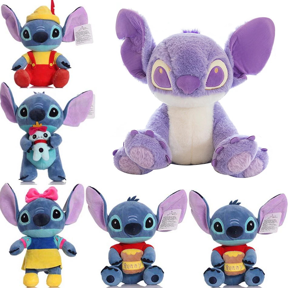 

Stitch PlushToy Disney Lilo and Stitch Purple Plush Plushie Valentine Cute Soft Pixar Stich Dolls Stuffed Toys For Children Gift