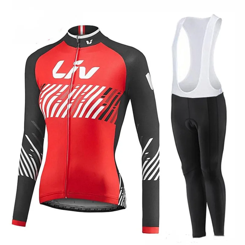 

Liv Winter Cycling Jersey Suit Long Sleeves Warm Bike Coat Maillot Ciclismo Ropa Roadbike Clothing Uniform Bicycle Women Sets