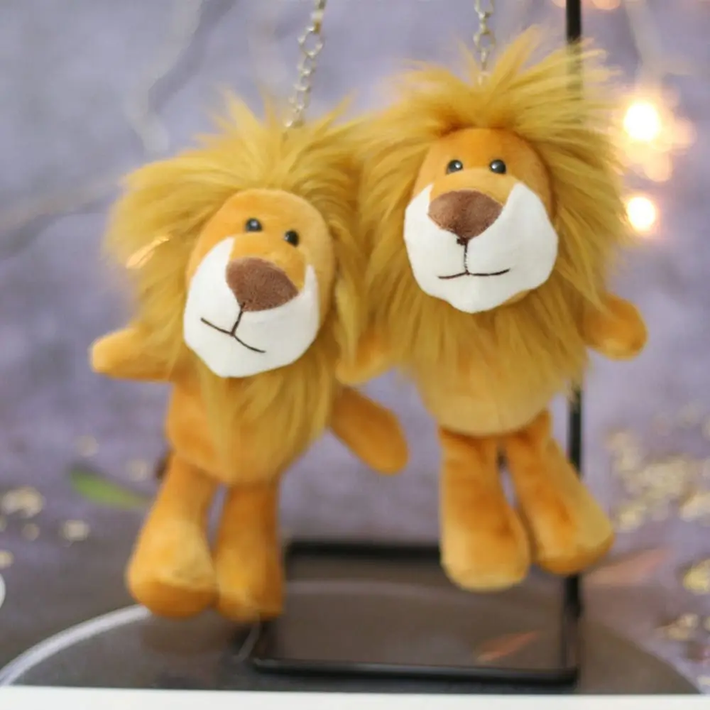 Cute Little Lion Cartoon Plush Doll Pendant Bag Doll Toy Key Chain Kawaii Keychain Plush Car Accessories