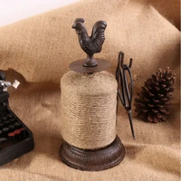 retro nostalgia cast iron rope winder ornament window display props rooster spool
