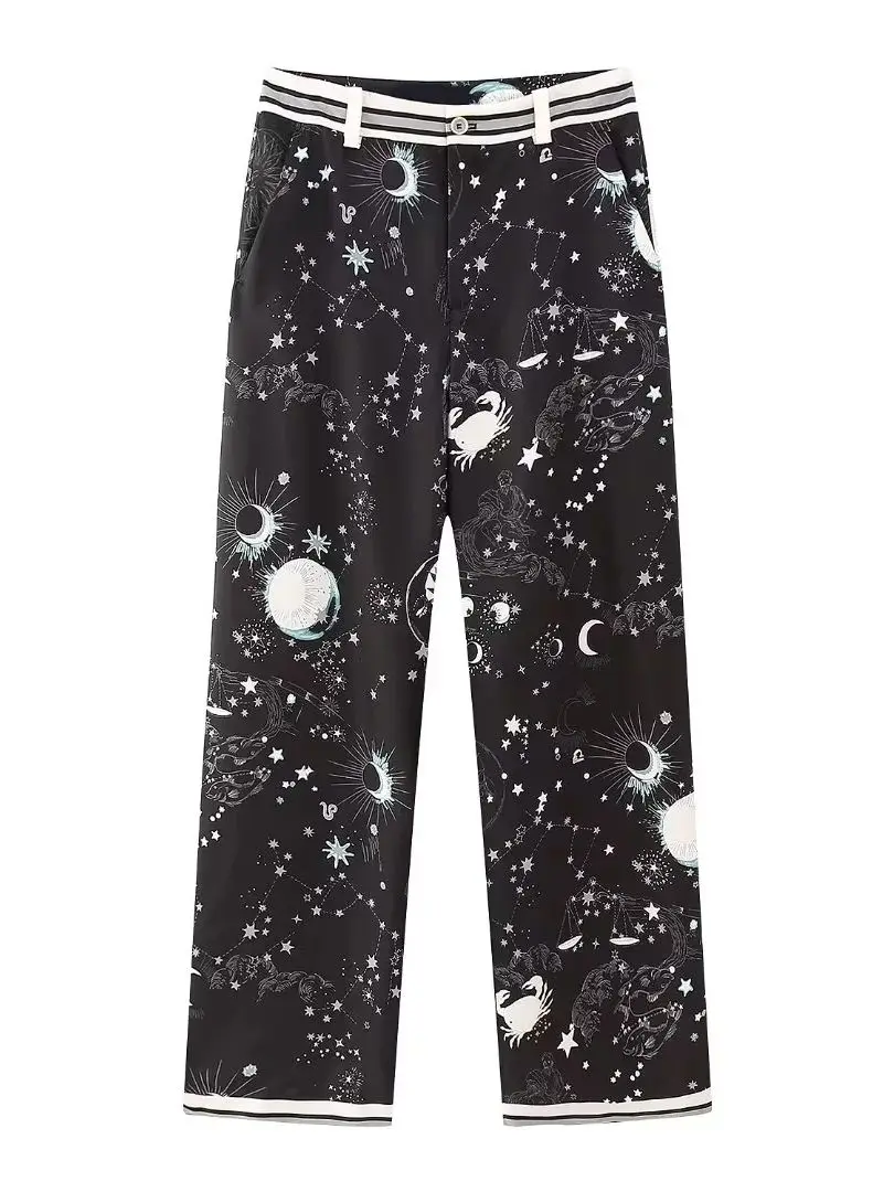 

Женские прямые брюки на молнии с карманами, в винтажном стиле