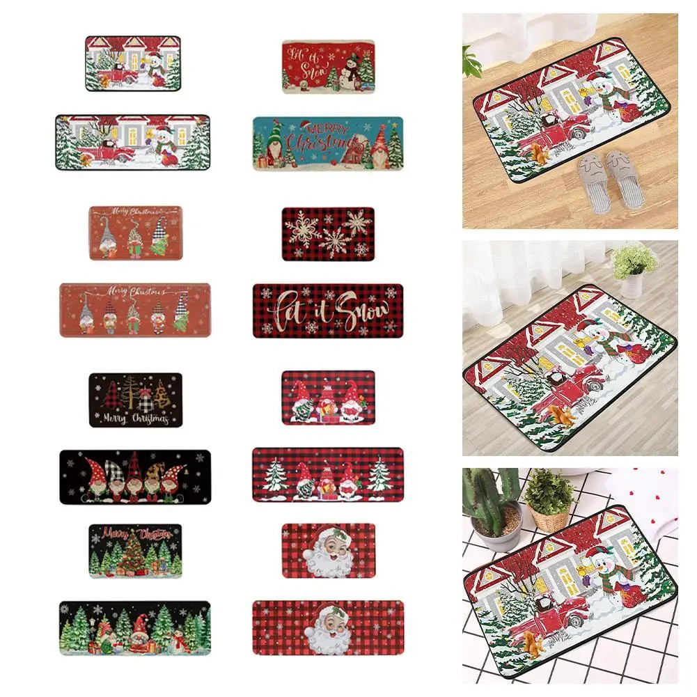

Рождественский Придверный коврик, приветственный коврик для дома и улицы, противоскользящий Придверный коврик, Рождественский зимний приветственный дверной коврик, коврик, праздничное украшение