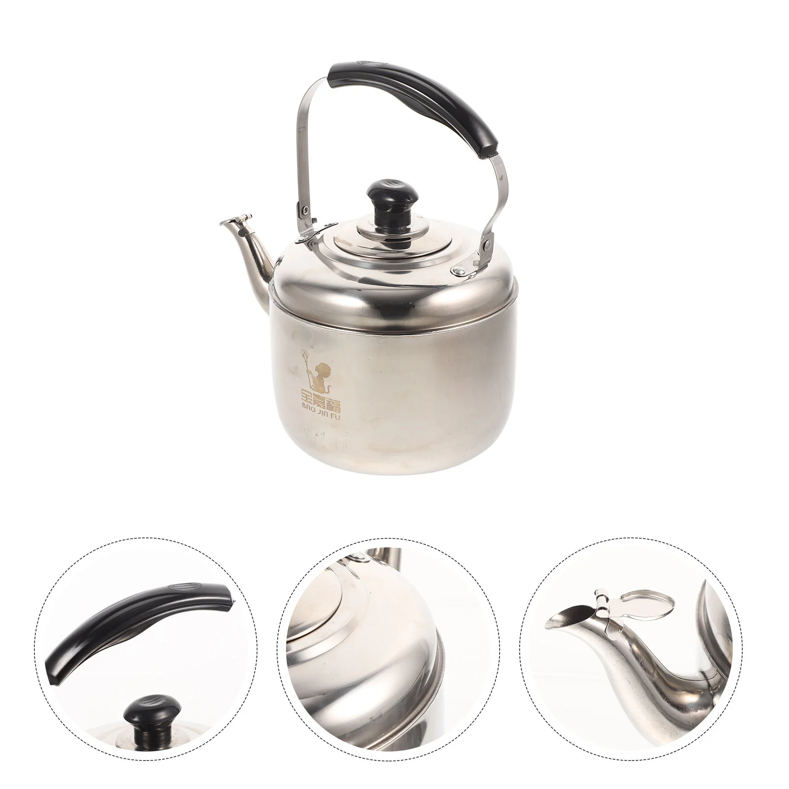 

Kettle Tea Stovetop Whistling Stainless Steel Teapot Campingcontainer Outdoor Water Boiling Coffee Potlid