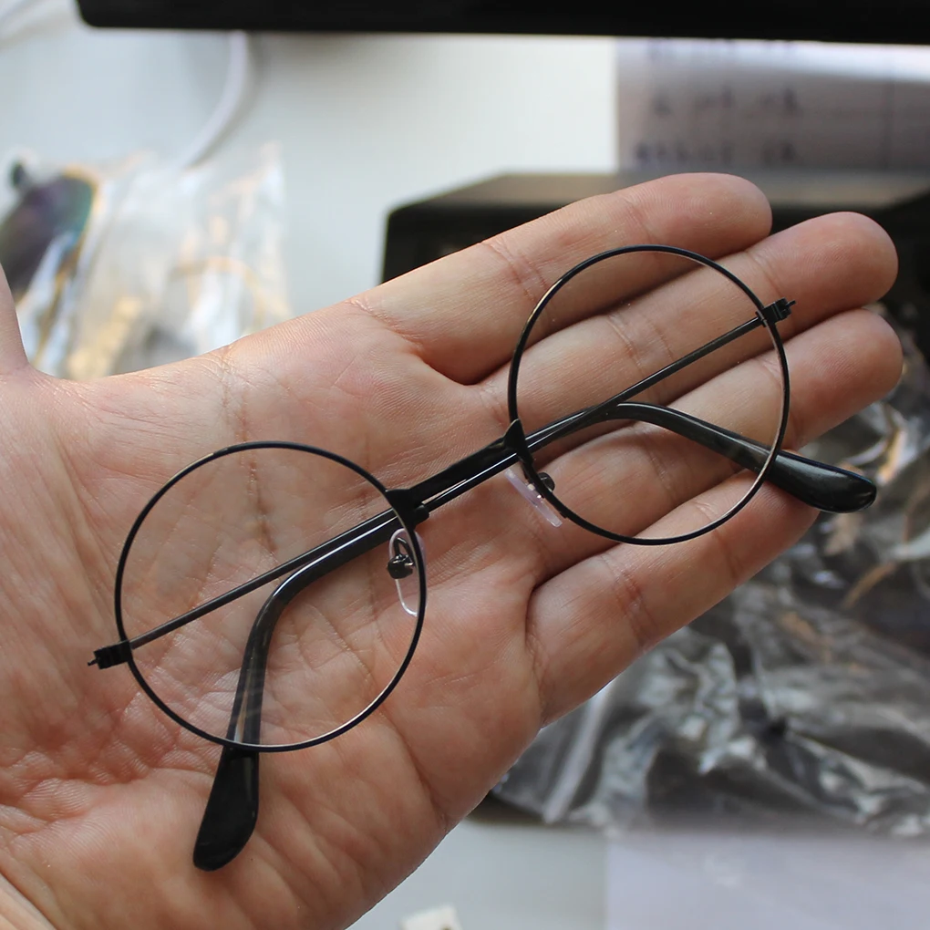 

Baby Photography Props Metal Glasses Infant Newborn Flat Classic Glasses Shooting Props Accessories Multi Styles Party Gift