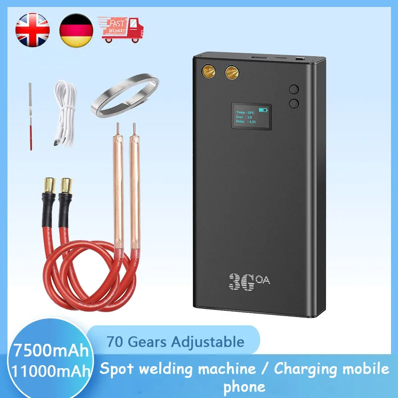 

Мини цифровой точечный сварочный аппарат с ЖК-экраном, 7500 мАч/1000mAh-70 регулируемые шестерни, портативный аппарат для точечной сварки «сделай сам» со сварочным штифтом полуавтомат сварочный точечная сварка для 1865