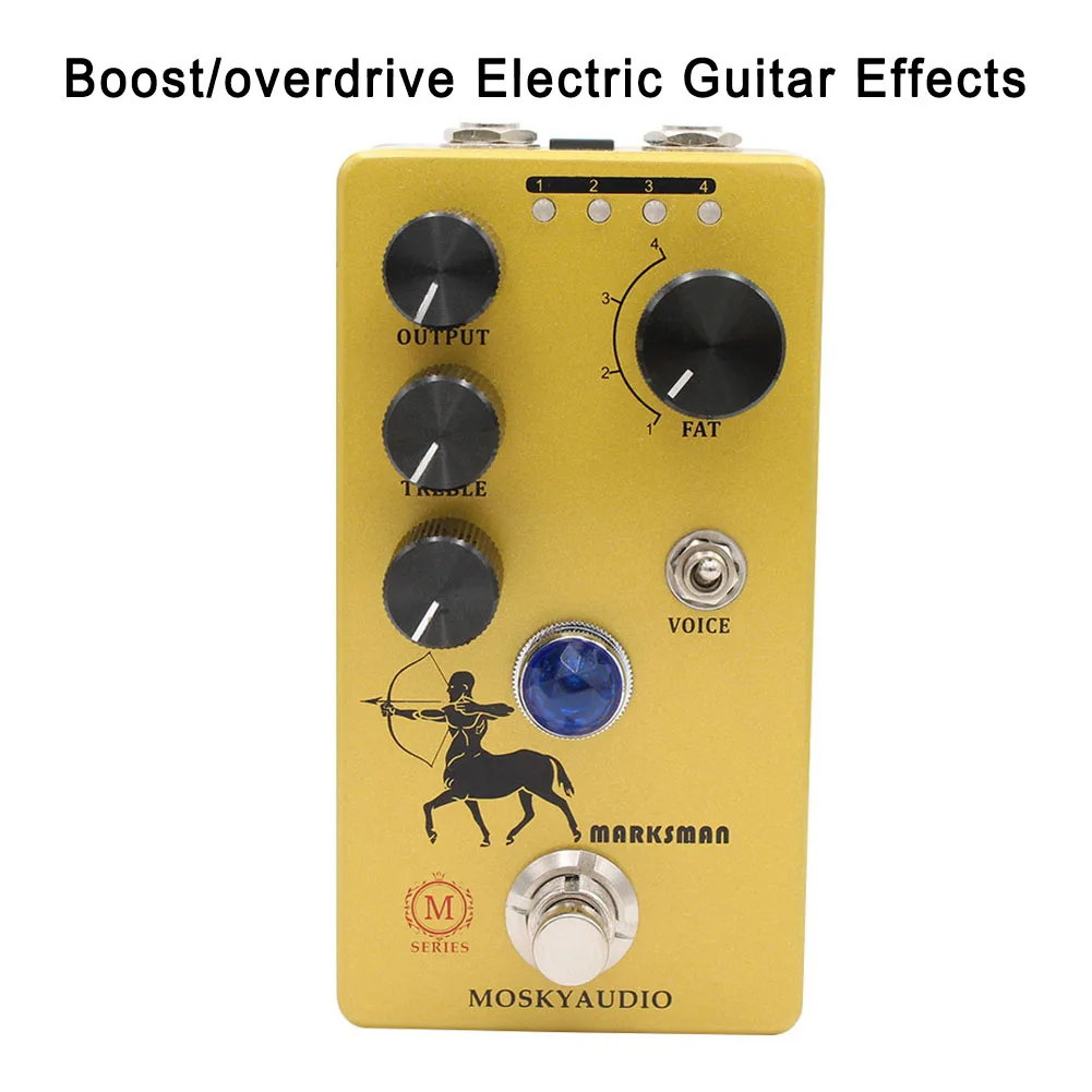 Фото Педаль для электрогитары Mosky MARKSMAN Boost Overdrive, 4 режима, музыкальные инструменты, аксессуары для гитары №4